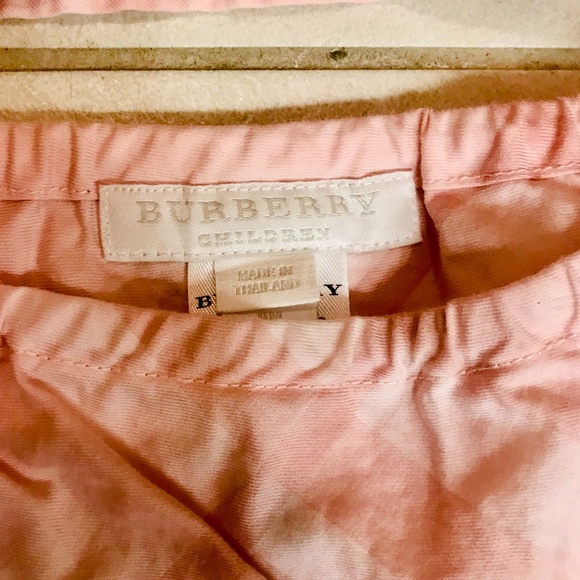 Burberry children pink plaid dress, puff sleeve - Picture 2 of 6